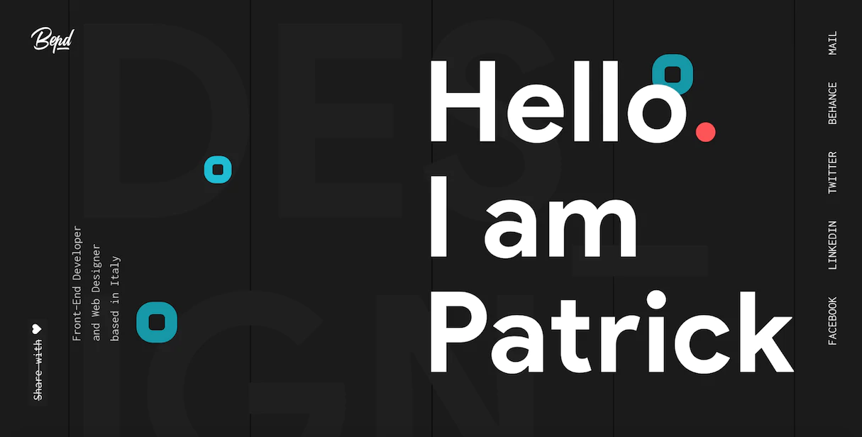 Screenshot of web app