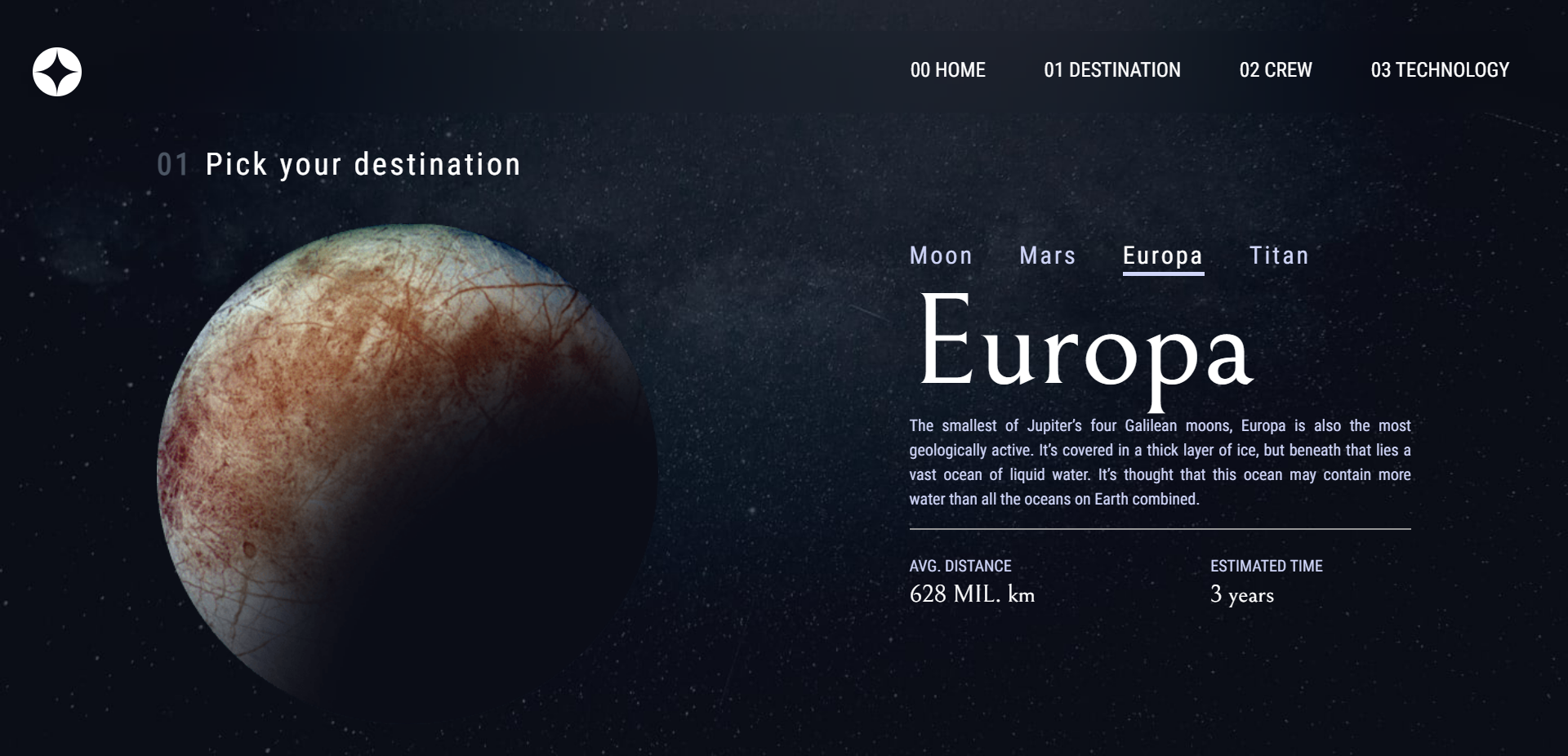 Screenshot of web app